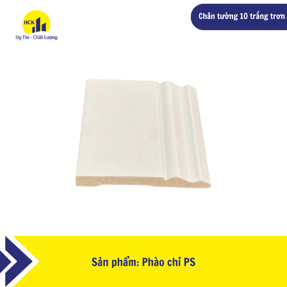 Chân tường 10 trắng trơn