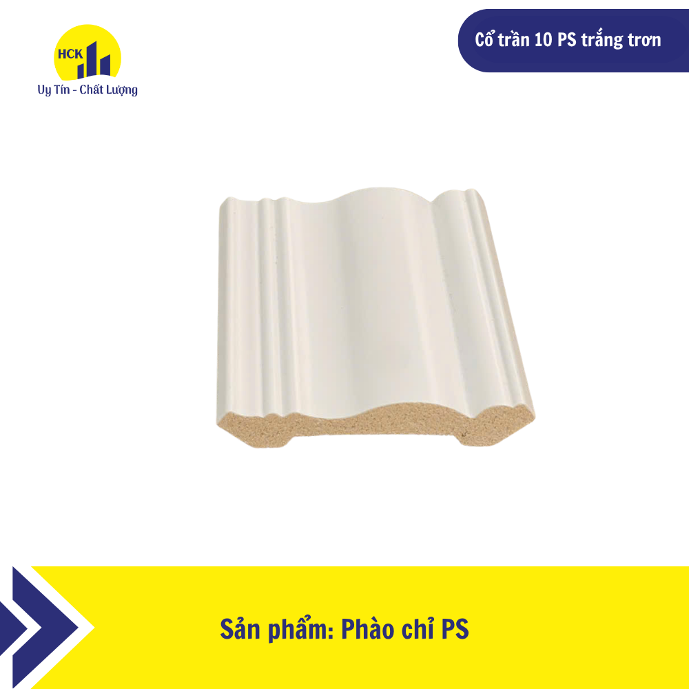 Cổ trần 10 PS trắng trơn