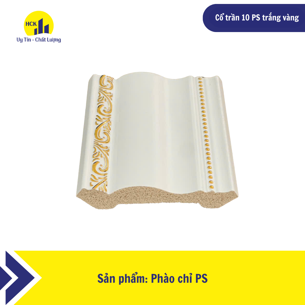 Cổ trần 10 PS trắng vàng