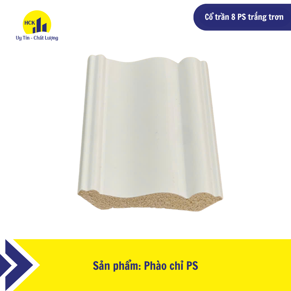 Cổ trần 8 PS trắng trơn