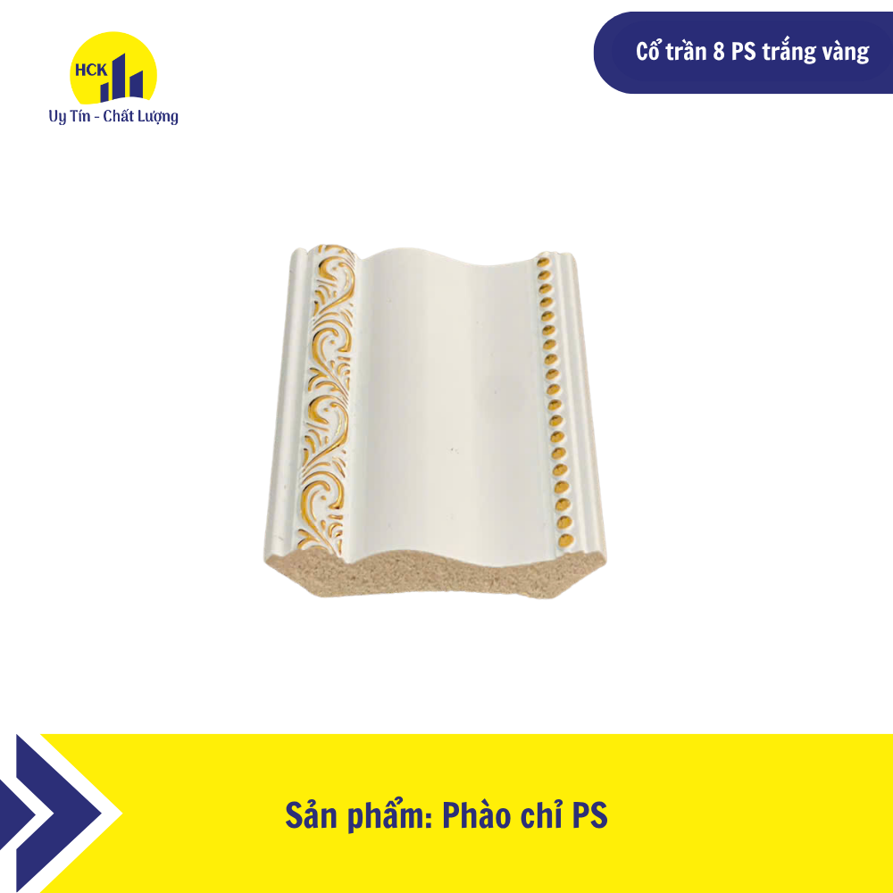 Cổ trần 8 PS trắng vàng