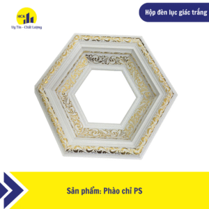 Hộp đèn lục giác trắng