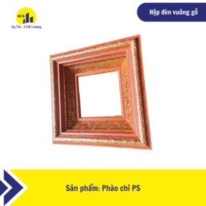 Hộp đèn vuông gỗ