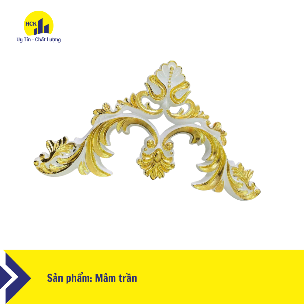 Hoa góc trắng dát vàng