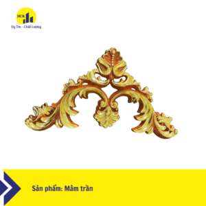 Hoa góc màu gỗ dát vàng